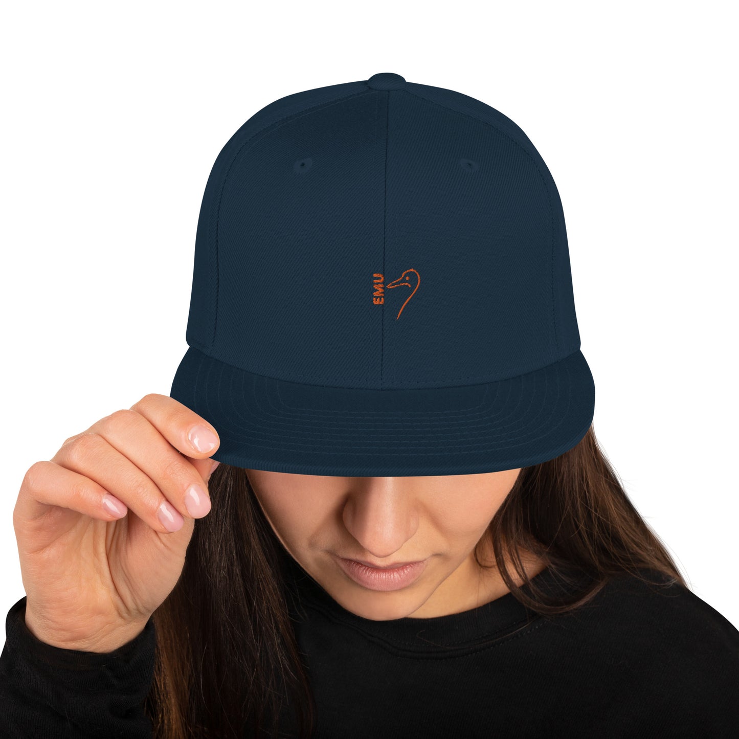 Snapback EMU Cap - Orange Logo