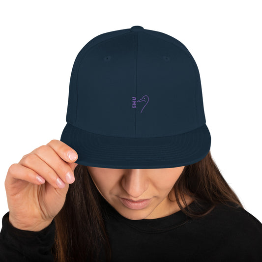 Snapback EMU Cap - Purple Logo