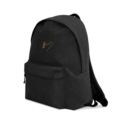 Embroidered EMU Backpack - Gold Logo