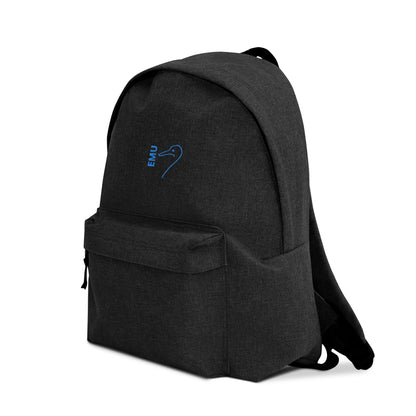 Embroidered EMU Backpack - Blue Logo