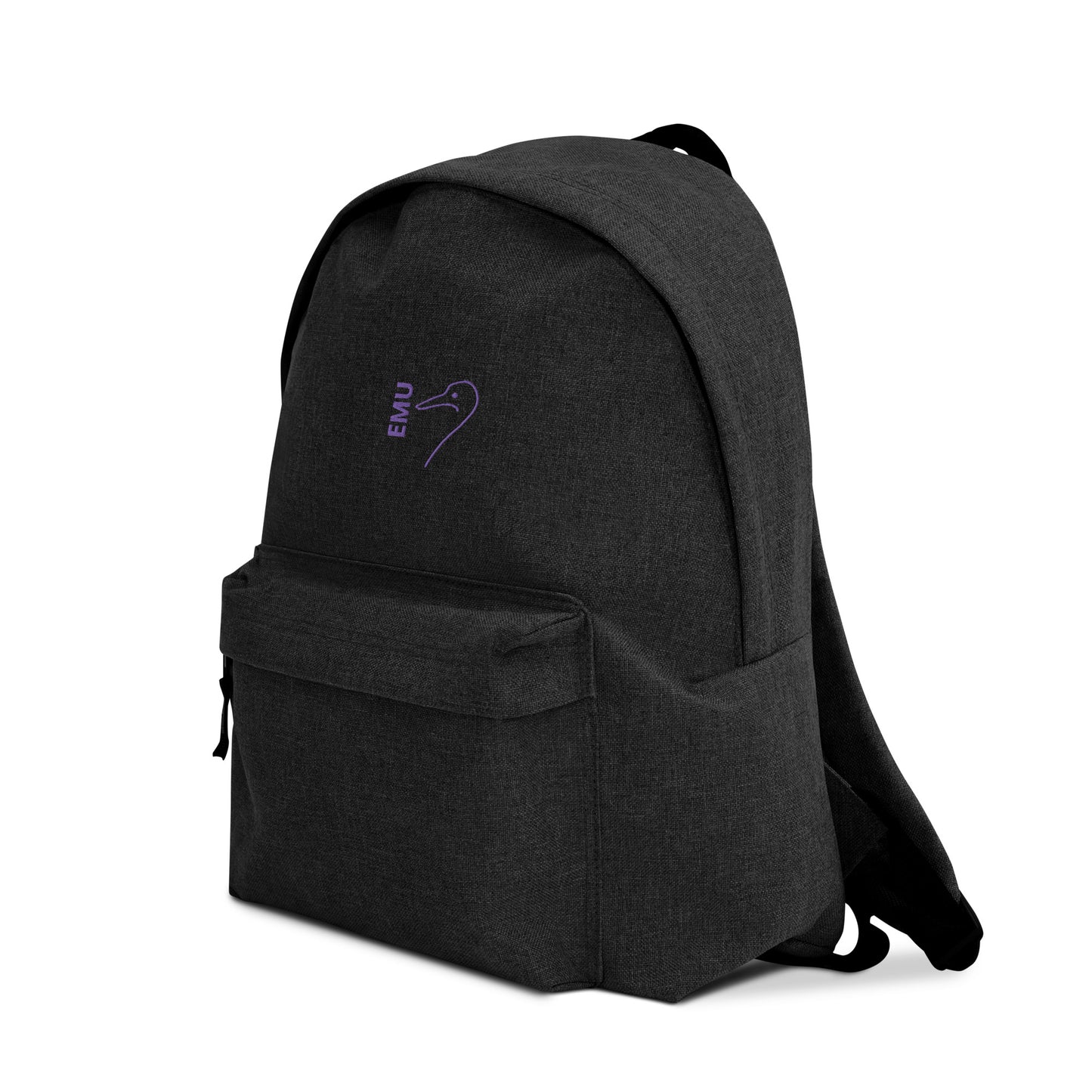 Embroidered EMU Backpack - Purple Logo