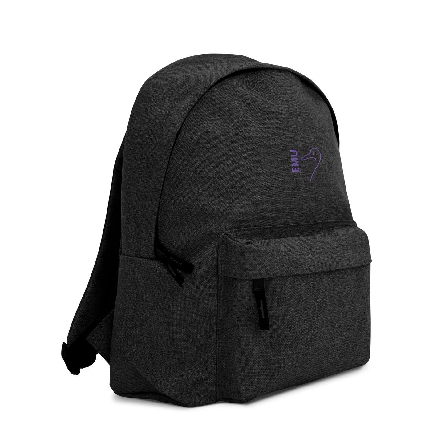 Embroidered EMU Backpack - Purple Logo