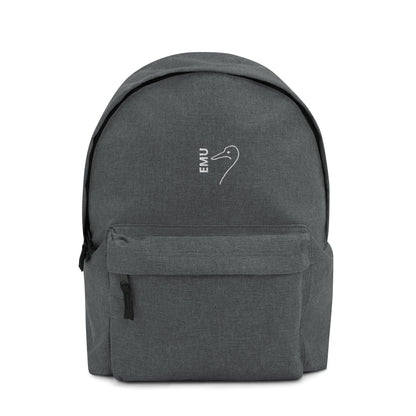 Embroidered EMU Backpack - White Logo