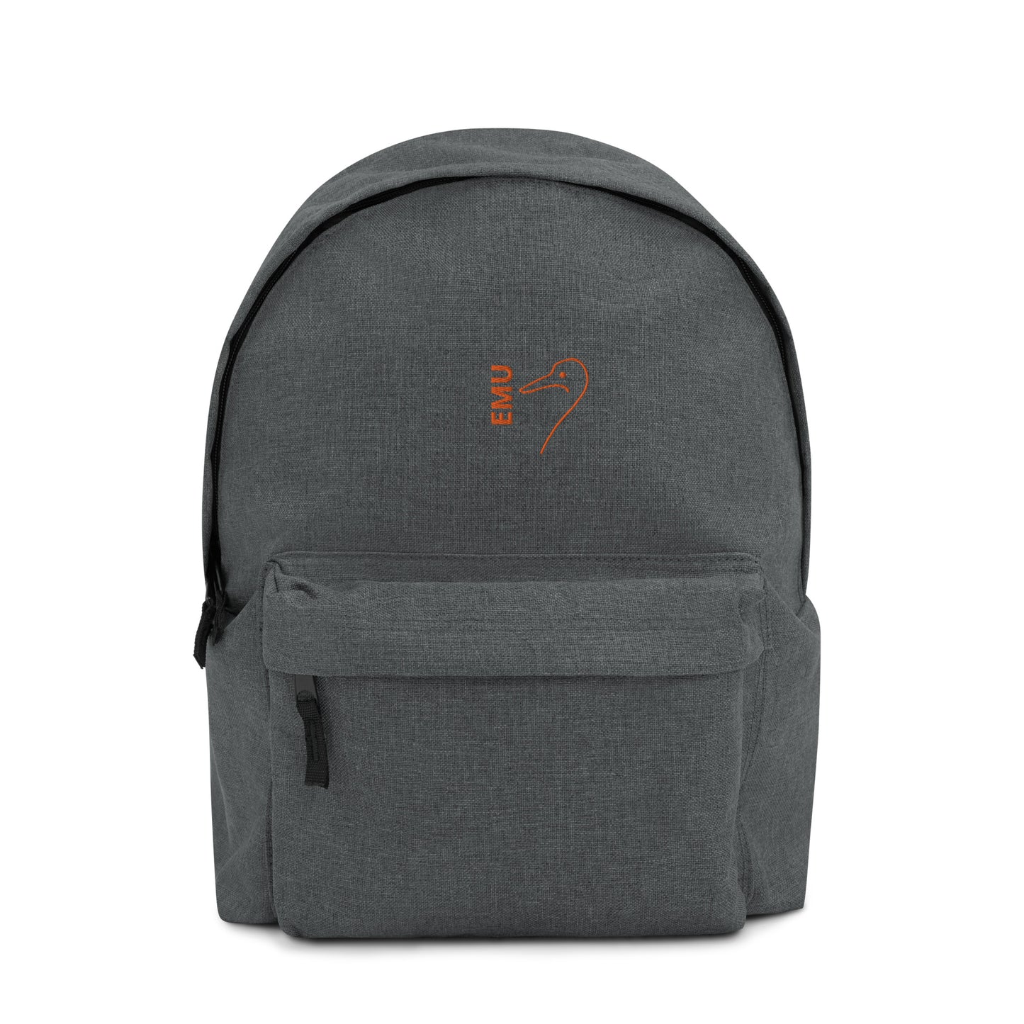 Embroidered EMU Backpack - Orange Logo