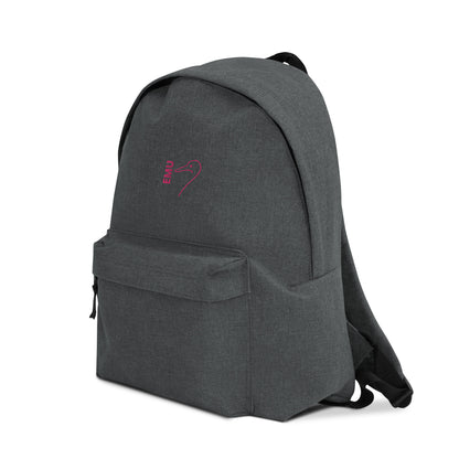 Embroidered EMU Backpack - Pink Logo