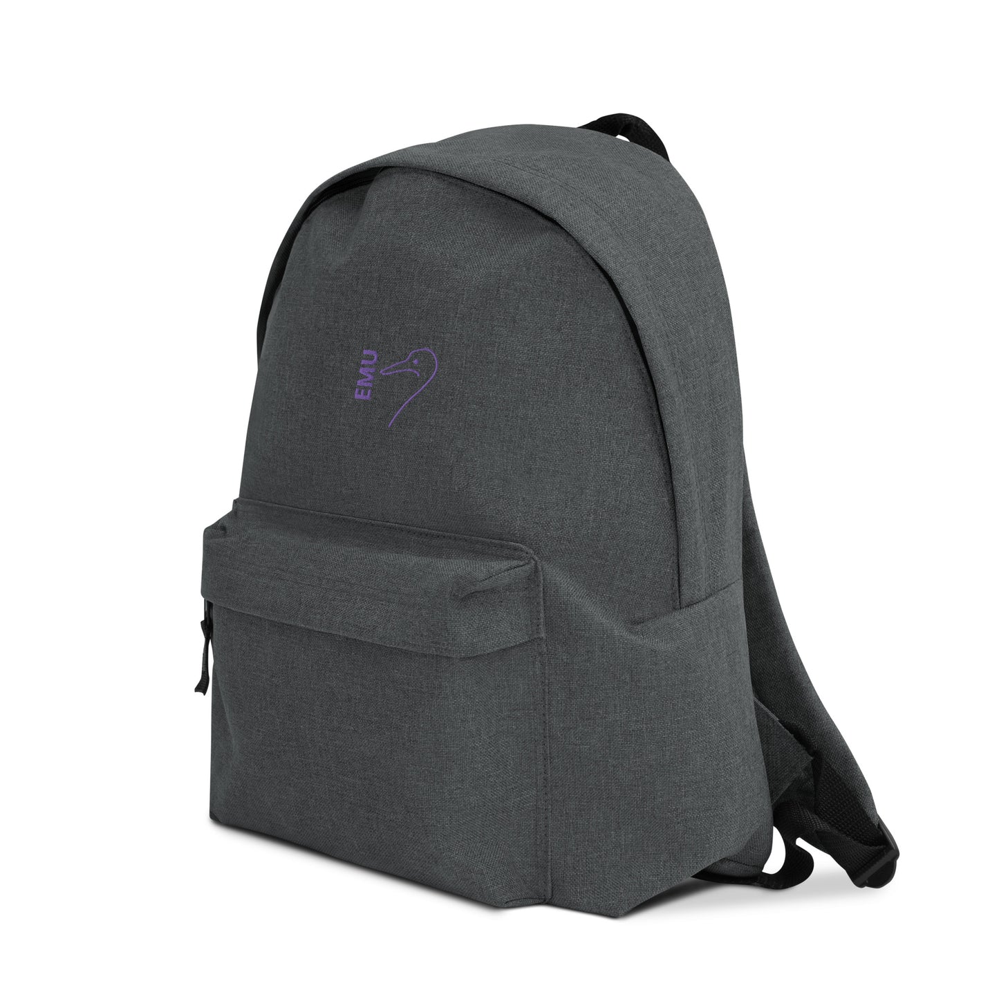 Embroidered EMU Backpack - Purple Logo