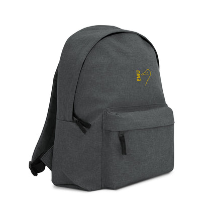 Embroidered EMU Backpack - Yellow Logo