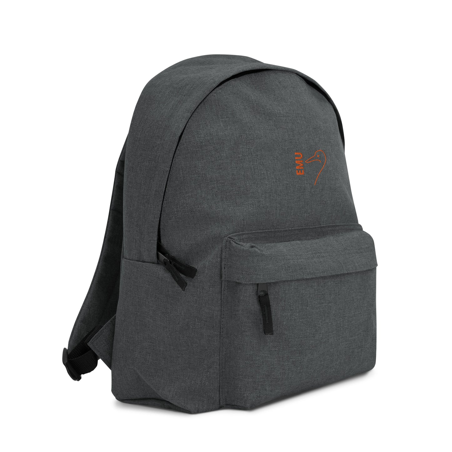 Embroidered EMU Backpack - Orange Logo