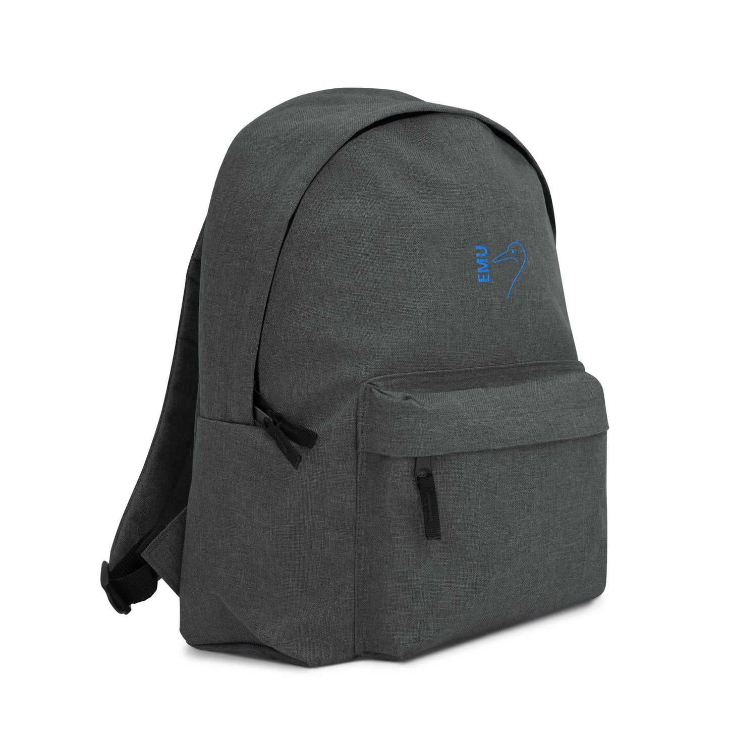 Embroidered EMU Backpack - Blue Logo