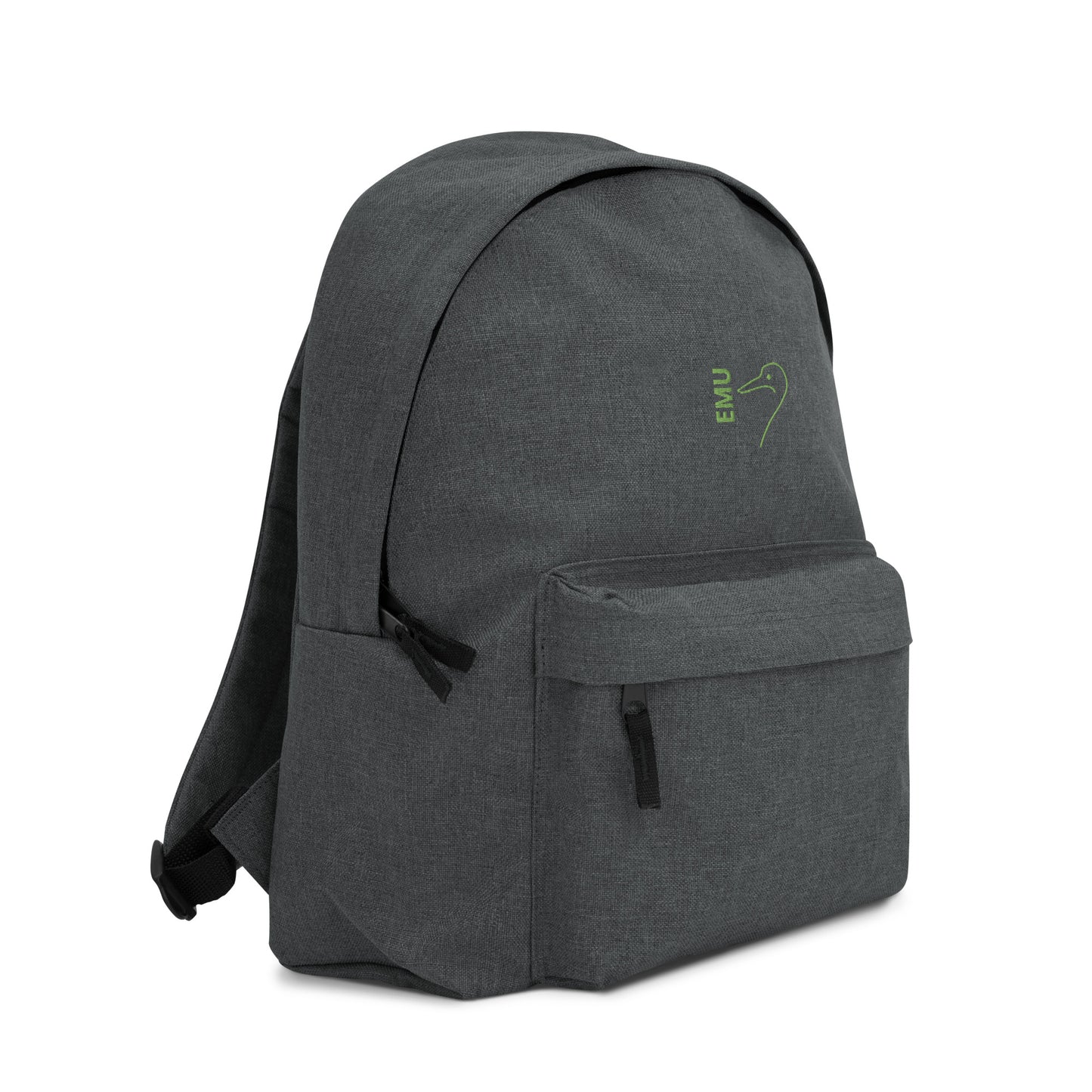 Embroidered EMU Backpack - Lime Logo